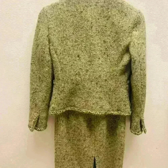 J.crew Olive Brown jacket and dress set wool and silk - Picture 11 of 14